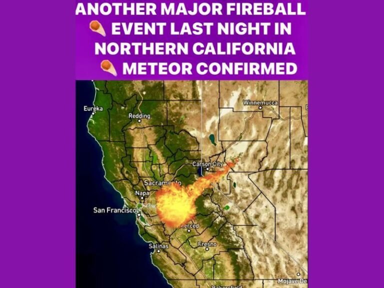 Northern California, Nevada and Arizona Witness Bright Green Fireball as Third Major Meteor Event in Six Days Lights Up Western Skies