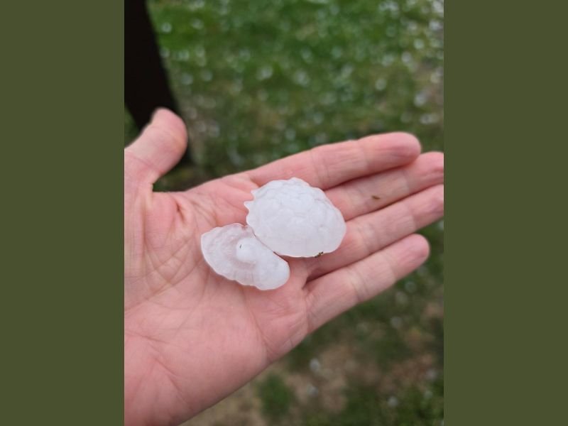 Ohio and Indiana Border Hit by Large Hail Near Farmer as 75 MPH Storms Race East Bringing Damage Risk