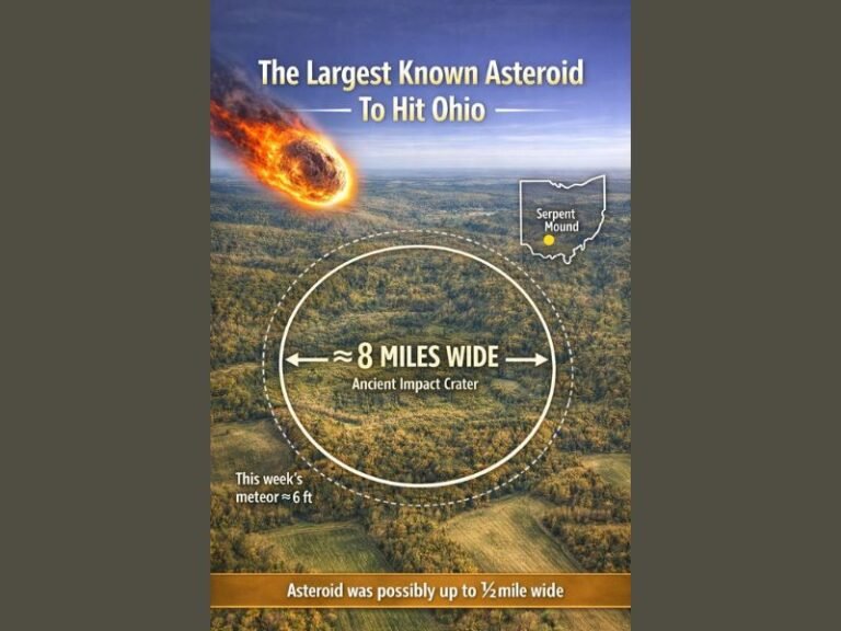 Ohio’s Ancient Asteroid Impact Near Serpent Mound Still Shapes Landscape 300 Million Years Later Following Recent Northern Ohio Fireball