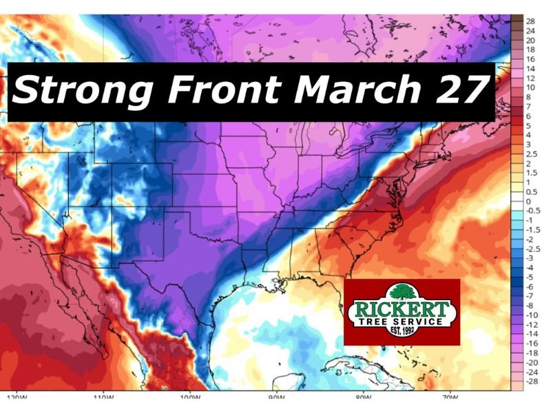 Oklahoma, Texas, Kansas and Midwest States Face Sudden Temperature Crash as Strong Cold Front Triggers Late-March Freeze Risk on March 27