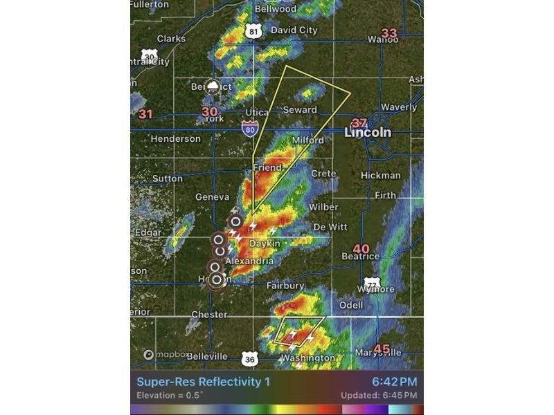 Rare Cold-Weather Storm in Nebraska Produces 2-Inch Hail Near Friend and Daykin as Temperatures Sit in the 30s