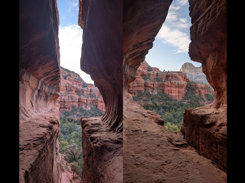Sedona’s Hidden “Subway Cave” in Arizona Draws Sunrise Hikers With Stunning Natural Rock Tunnel Overlooking Red Rock Valley