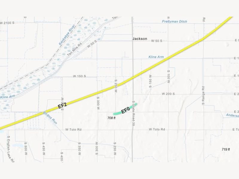 Stark County Indiana Sees Rare Twin Tornado Event as EF-2 Wedge Tornado and EF-0 Satellite Tornado Hit Same Area