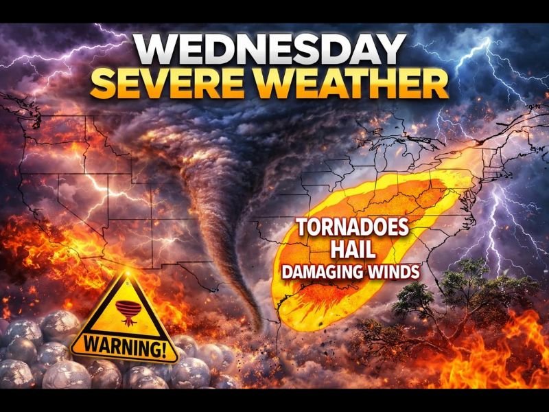 Tennessee, Alabama, Mississippi and Georgia Could Face Dangerous Wednesday Severe Weather With Tornadoes, Large Hail and Damaging Winds