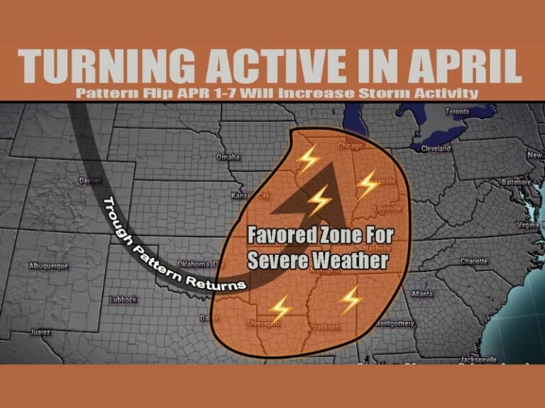 Texas, Arkansas, Louisiana, Mississippi, Tennessee, Kentucky, Illinois and Indiana Enter Early April Severe Weather Zone as Pattern Shift Signals Multi-Day Storm Threat