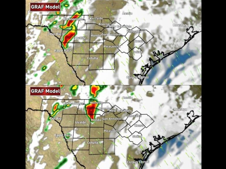 Texas Hill Country Could See Early Supercell Storms Tuesday Evening With Large Hail and Damaging Winds Before Main System Arrives