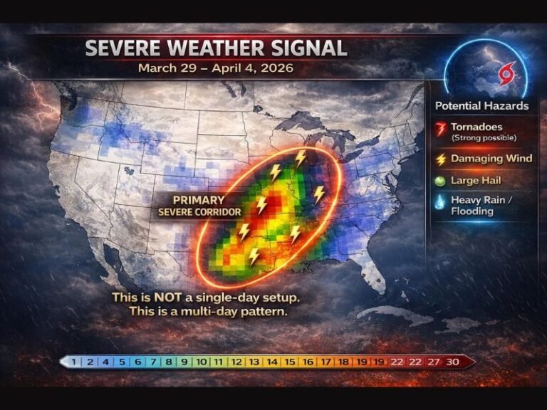 Texas, Oklahoma, Arkansas, Louisiana, Mississippi, Alabama, Tennessee and Missouri Face Multi-Day Severe Weather Threat With Tornadoes, Hail and Flooding Risk March 29 Through April 4