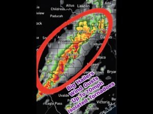 Texas Storm Threat Tuesday Night: Dallas–Fort Worth to Del Rio Corridor Could See 2-Inch Hail, 70 MPH Winds and Isolated Tornadoes