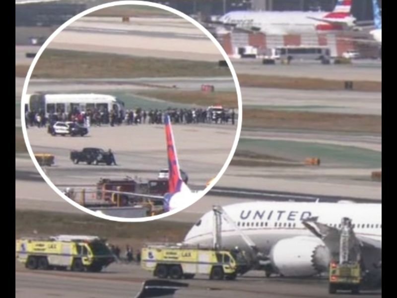 United Airlines Flight Evacuated at Los Angeles International Airport After Reported Engine Fire, Prompting Temporary Ground Stop at LAX