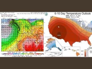 Washington and Pacific Northwest Return to Cooler Rainy Pattern While Southwest Heat Dome Keeps Arizona and Plains Near Record Highs