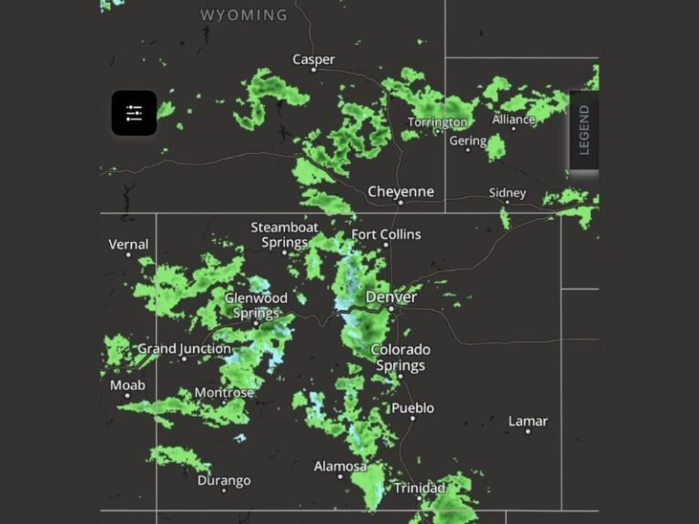 Colorado and Wyoming See Expanding Showers Ahead of Wednesday Storm System With Denver and Cheyenne in Early Impact Zone