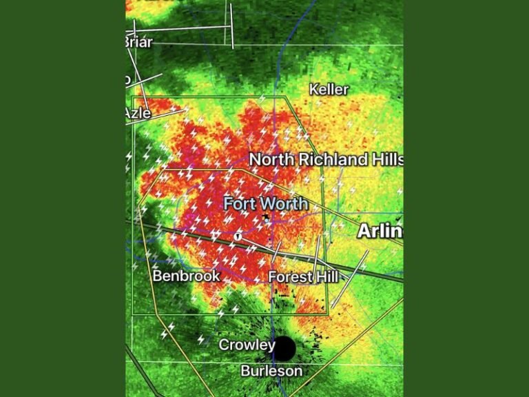 Flash Flood Warning Issued for Tarrant County Texas Sunday as Severe Thunderstorms Dump Up to 3 Inches of Rain Across Fort Worth, Arlington, Haltom City, Watauga and Benbrook