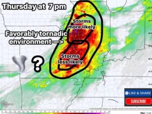 Illinois and Missouri Face Conditional Tornado Threat Thursday Evening as Favorable Setup Builds but Storm Development Remains Uncertain