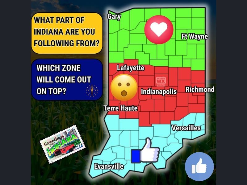 Indiana Weather Divide Emerges as Northern Region Stays Calm While Central Areas Face Higher Storm Concerns and Southern Counties Track Changing Conditions