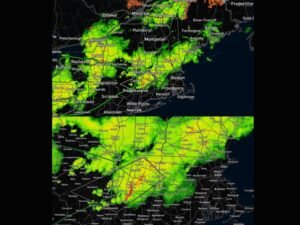 Massachusetts and Connecticut Under Severe Thunderstorm Watch as Snow North and Heavy Rain South Split New England Overnight