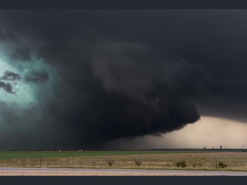 Massive Rotating Supercell East of Enid Oklahoma Produces Dangerous Storm Structure as Severe Weather Threat Intensifies Across Region