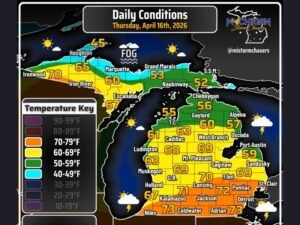 Michigan Flooding Continues Thursday as Afternoon Thunderstorms and Fog Threaten Southern and Upper Peninsula Regions