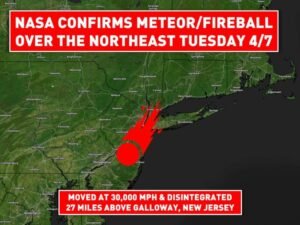 New Jersey and Pennsylvania Skies Light Up as Daytime Fireball Explodes 27 Miles Above Galloway With Sightings Across Northeast States