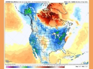 New York, Pennsylvania, Virginia and New Jersey Headed Back to Below Normal Temperatures by Late April as Stubborn Winter Pattern Refuses to Let Spring Take Hold