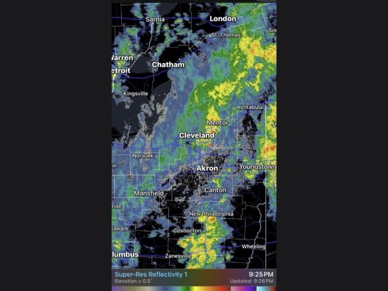 Ohio Severe Storm Threat Ends With Limited Damage as Cooler Air Arrives Bringing 30 to 40 Degree Temperature Drop
