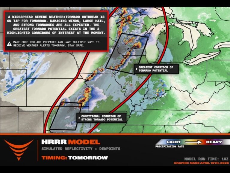 Oklahoma, Kansas, Wisconsin, Iowa, and Illinois Face Multi-Mode Severe Weather Outbreak With Long-Track Tornadoes and Destructive Winds Expected on Friday