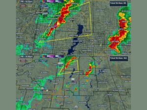 Rogers, Washington and Nowata Counties in Oklahoma Under Severe Thunderstorm Warning as Intense Storm Line Pushes Through With Lightning and Wind Threat
