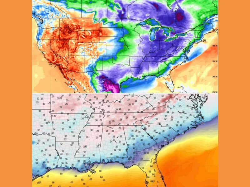 Texas, Louisiana, Mississippi, Alabama and Georgia Could See Late-April Cold Blast as GFS Model Signals Feels-Like Temperatures Falling Into 20s and 30s Around April 16