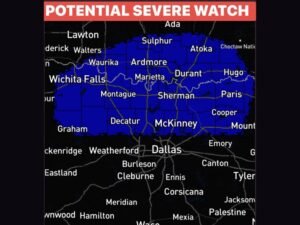 Damaging Winds Up to 75 MPH and Large Hail Threaten North Texas and Southern Oklahoma as Potential Severe Watch Looms for DFW Metroplex This Evening Into Overnight Hours
