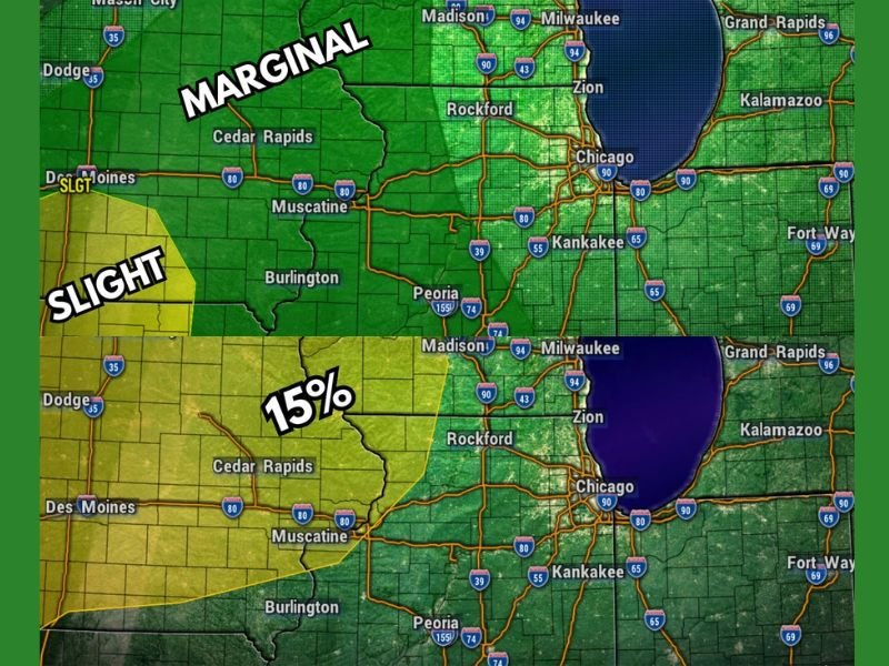 Five Day Severe Weather Stretch With Tornadoes Wind and Hail Targets Northern Illinois and Southern Wisconsin From Friday Through Tuesday With Monday Carrying All Mode Severe Threat