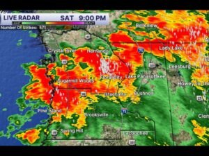 Heavy Rain and 571 Lightning Strikes Soak Citrus and Hernando Counties Florida Saturday Night With Non Severe but Intense Storm Activity Blanketing the Nature Coast Region