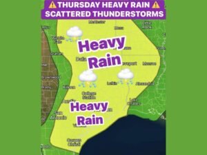 Heavy Rain and Scattered Thunderstorms Target North and Central Texas Thursday With Flash Flooding Concerns Frequent Lightning and Small Hail Possible Through the Afternoon