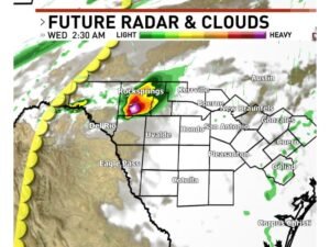 Level 1 Severe Outlook Issued for Western Hill Country and Edwards Plateau Texas Overnight With Storms Possible Near Rocksprings Moving East Northeast by Wednesday