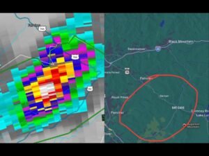 Life Threatening Flash Flooding Kills Roads and Triggers Water Rescues Across Northeastern Henderson County North Carolina After 5 to 6 Inches of Rain Falls in Just Three Hours