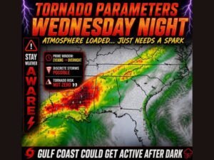 Loaded Tornado Parameters and Non-Zero Tornado Risk Target the Gulf Coast and Deep South Wednesday Night With Discrete Storms Possible During Prime Evening Into Overnight Window