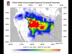 Major Supercell and Tornado Outbreak Pattern Signals Junesanity 2.0 Across Central and Southern United States During June 10 to 16 Window