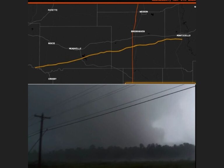 NWS Jackson Confirms Long-Track EF-3 Tornado Carved 70-Plus Mile Path From Meadville to Monticello Mississippi on May 6 After Reinvigorating Following a Mid-Track Failed Cycle