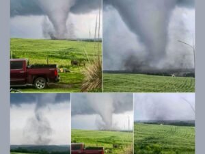 PDS Tornado Warning Confirmed Near Dawson Nebraska Along the Kansas State Line as Violent and Visually Documented Twister Touches Down Southwest of Salem