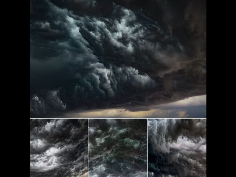 Rare Whales Mouth Cloud Formation Captured North of Imperial Nebraska Showcasing the Dramatic Churning Underside of a Powerful Shelf Cloud Gust Front