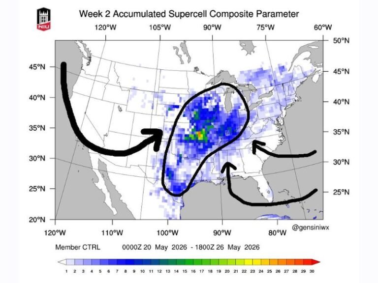 Several Significant Severe Weather and Tornado Days Signal Major Pattern Change Across Illinois Missouri Indiana Iowa Arkansas and Oklahoma During May 20 to 26