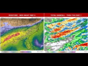 Significant Storm Threat With Likely Storms and Decent Rainfall Returns by Wednesday May 6 After Several Dry and Comfortable Days Across the Region