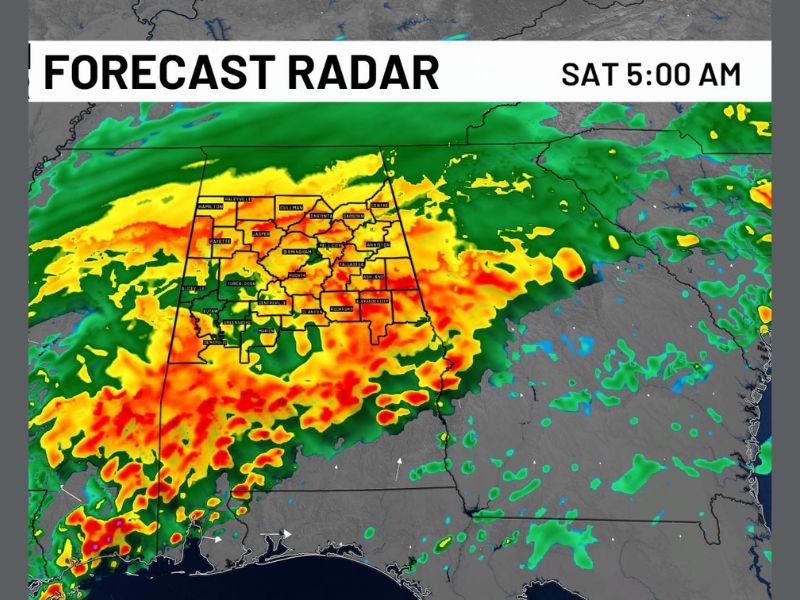 Soaking Cold Steady Rain Sweeps Across Alabama Friday Night Into Saturday Morning With Heaviest Totals Pushing South and Drought Conditions Continuing to Improve Across the Region