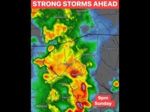 Strong Storms Ahead for Upstate South Carolina and Western North Carolina Sunday With Activity Escalating From Isolated Morning Showers to Heavy Evening Rain and Storms by 9 PM
