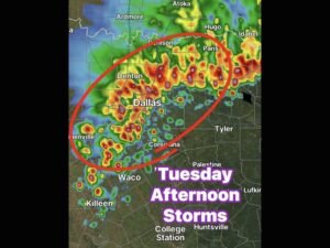 Strong Tuesday Afternoon Storms Bring Hail Damaging Winds and Heavy Downpours to Dallas and North Texas as Cold Front Arrives With Intense Radar Returns Across the Metroplex