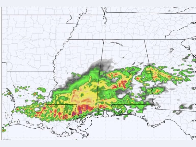 Strong to Severe Thunderstorm Line With Damaging Winds Hail and Tornado Possible to Strike Gulf Coast Region by 8 AM Tomorrow With Little Warning Time for Residents