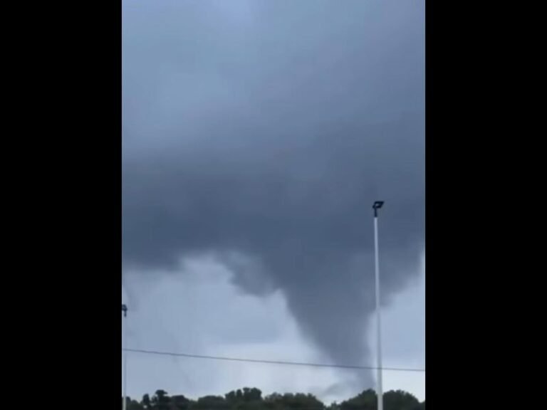 Tornado Attempting to Touch Down Near Hugo Oklahoma With Dangerous Storm Now Moving Toward Antlers Prompting Immediate Shelter Warning at 7:45 PM
