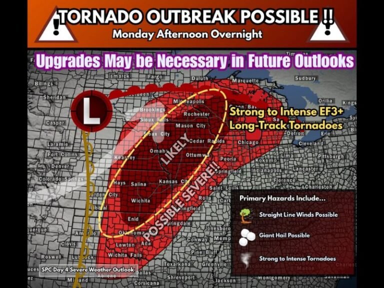 Tornado Outbreak Possible Across Oklahoma Kansas Nebraska and Iowa ...