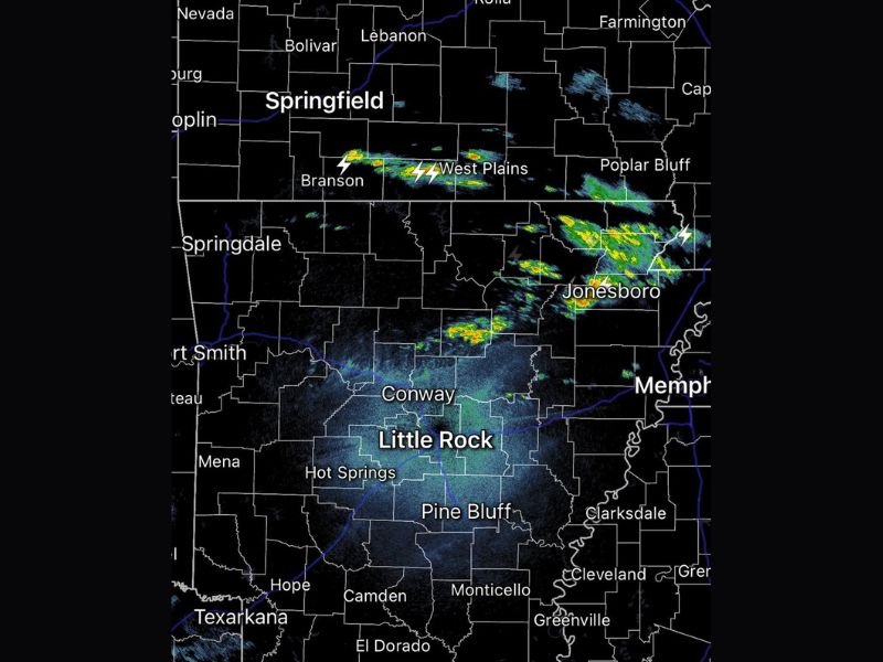 Tornado Risk Rapidly Decreasing Across Arkansas and Missouri by 10 PM With Hail and Heavy Rain Remaining the Only Active Threat Along I-40 Toward Memphis