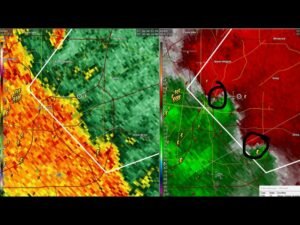 Tornado Warning Issued for San Antonio Texas as Dual QLCS Circulations Detected on the Northeast Side of the City With Powerflashes and Wind Shift Reported Along I-35