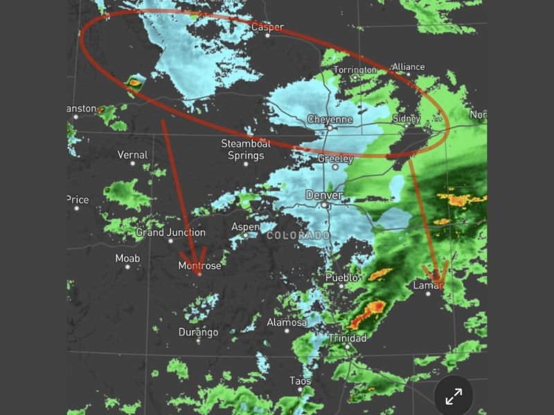 Trough Axis Sliding Into Northern Colorado Overnight Brings Snow, Rain and Thunderstorms Across Colorado, Southwest Nebraska and Western Kansas With Hazardous Morning