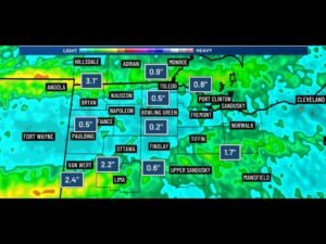 3 Inch Rainfall Soaks Northwest Ohio and Indiana Over 48 Hours With Tornado Warning Damaging Winds and Widespread Storm Reports